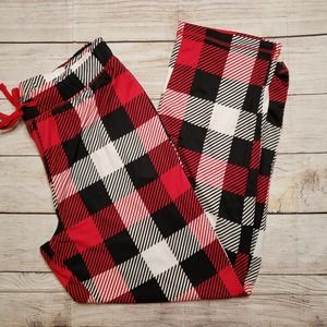Black and Red Plaid soft Unisex Pajama L